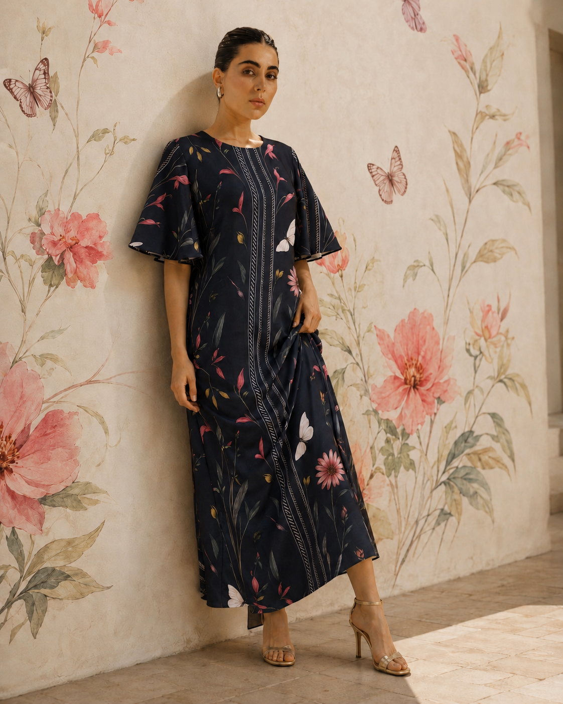 Midnight Blossom Kaftan
